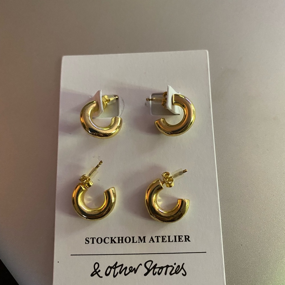 Stockholm Atelier no cardboard tag **small hoops